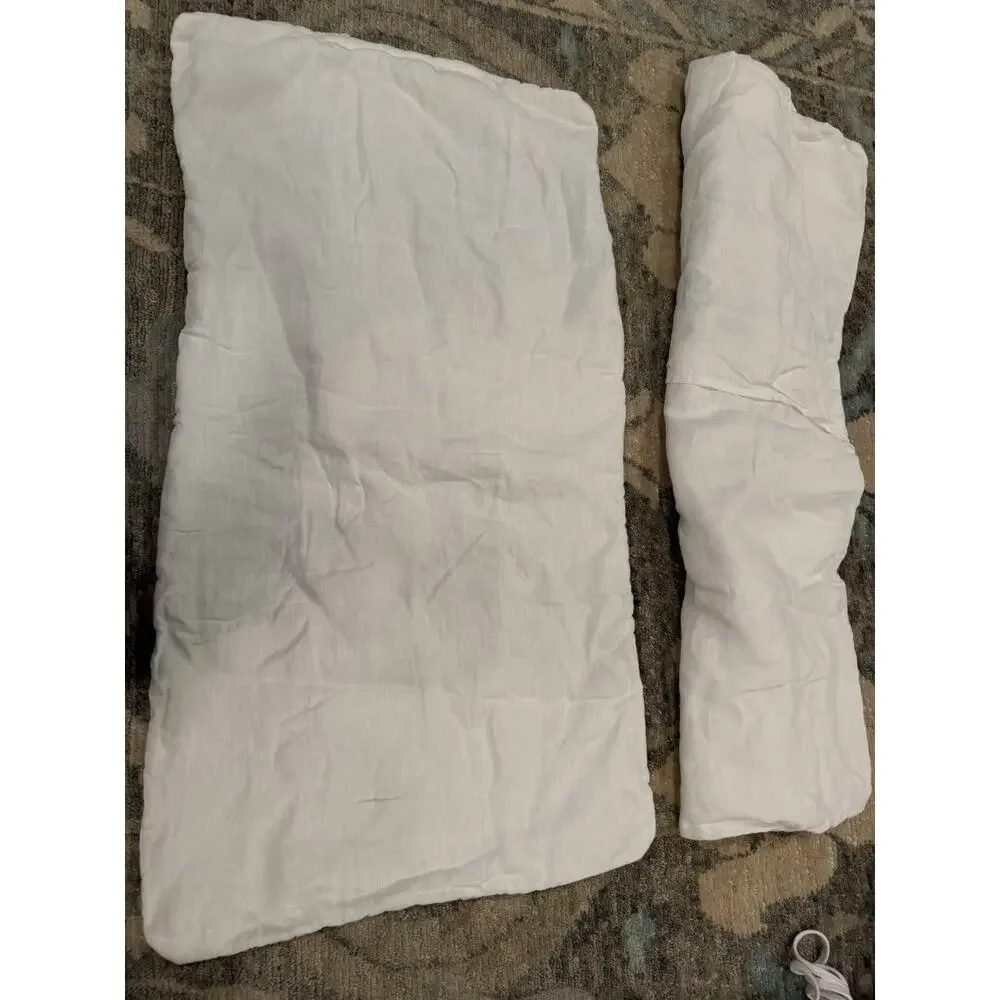 Parachute Set Of 2 Linen Everyday Shams White King Sz NWT $160